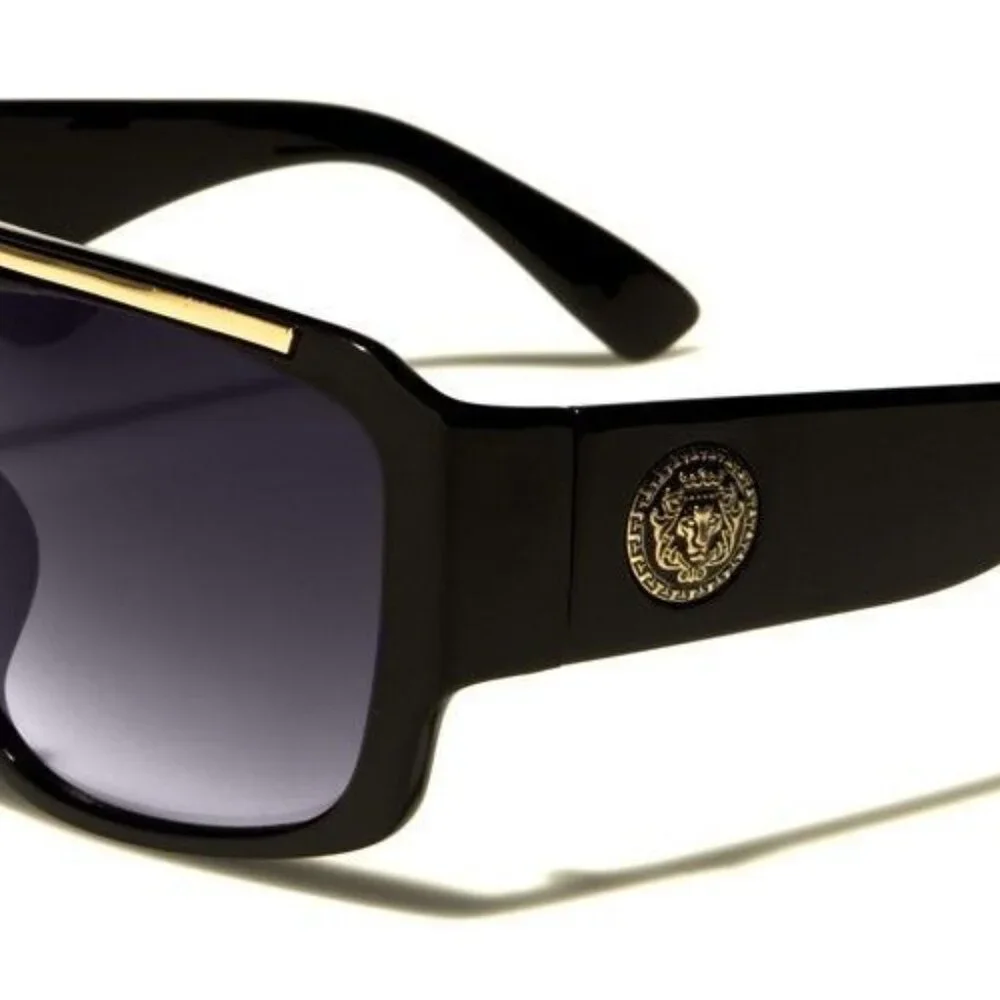 Men Sunglasses clear Lens Black Frame Designer Elegant Hip Hop Style Fashion New
